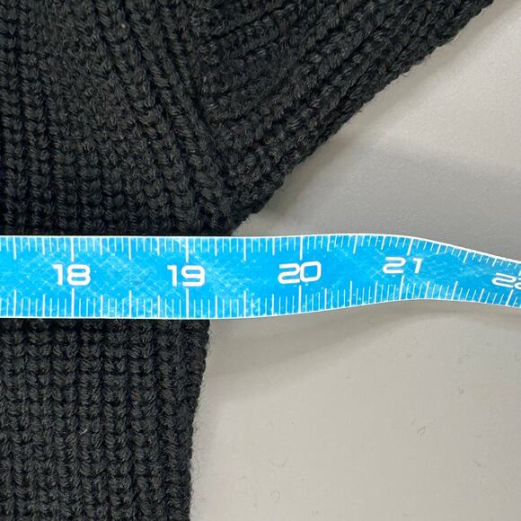 Bebe Longline Open Front Ribbed Knit Duster Cardigan Black - Picture 11 of 11